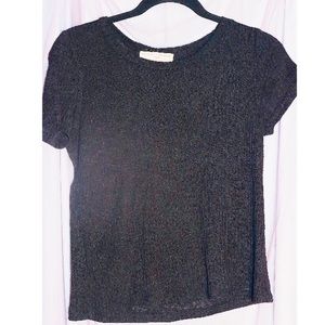 Simple Corded Black Shirt
